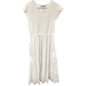 Vineyard Vines 100% cotton Women’s Flutter Sleeve Maxi Dress Size Medium